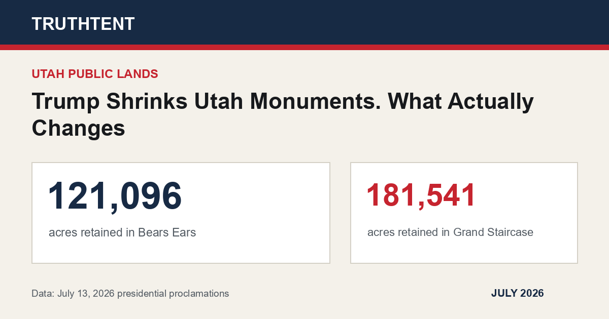 Data graphic for Trump Shrinks Utah Monuments. What Actually Changes